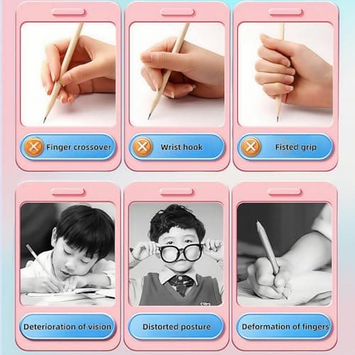 Handwriting thick mechanical pencils with grip: 2.0MM HB Pencil for kids with 14 leads (6 pack)