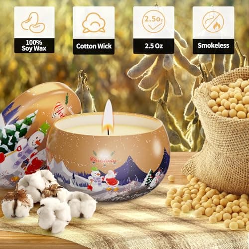 Christmas Gift Sets, Primevolve Scented Candles of 12 Bulk Home Aromatherapy Candles with Fragrances, Gift for Women, Candlelight Dinner Spa Bath