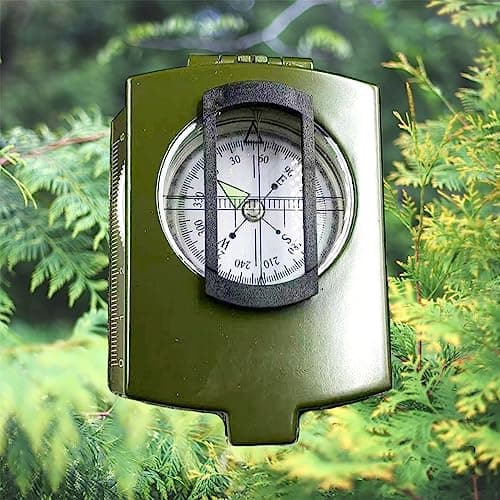Compass, Hiking Compass for Survival with Lensatic – Water-Resistant Durable and Pocket-Sized