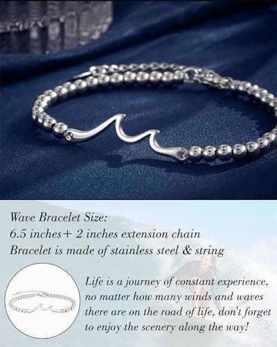 Tarsus Birthday Gifts for Women, Through The Waves of Life, Birthday Bracelet for Women Friend Sister Daughter Mom Grandma...