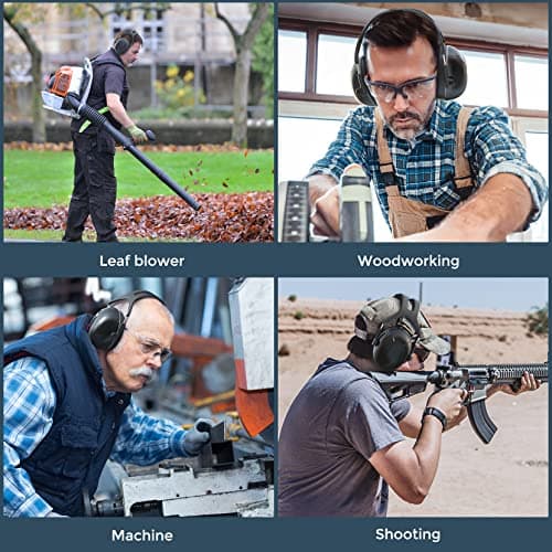SNR 35dB Hearing Protection Ear Muff, Effective Ear Protection, Noise Cancelling Headphones for Adults Kids Mowing Autism, Adjustable Noise Cancelling Ear Muffs, Safety Earmuffs with Storage Bag