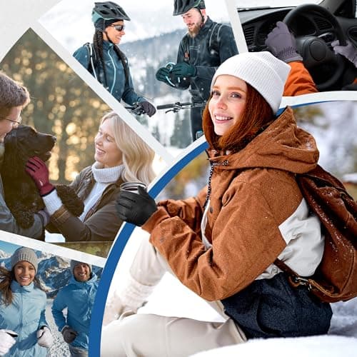 SIMARI Winter Waterproof Warm Gloves Women Men with Touchscreen Fingers, Ski Snow Windproof for Cold Weather Thermal, for Running Hiking Driving Cycling Outdoor Sports Daily Work