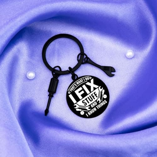 Cool Mechanic Gifts for Men Unique Maintenance Man Gifts for Him Handyman Construction Worker Carpenter Machinist Dad Keychain Thoughtful Christmas Birthday Fathers Day Presents