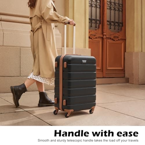Coolife Luggage 3 Piece Set Suitcase Spinner Hardshell Lightweight TSA Lock