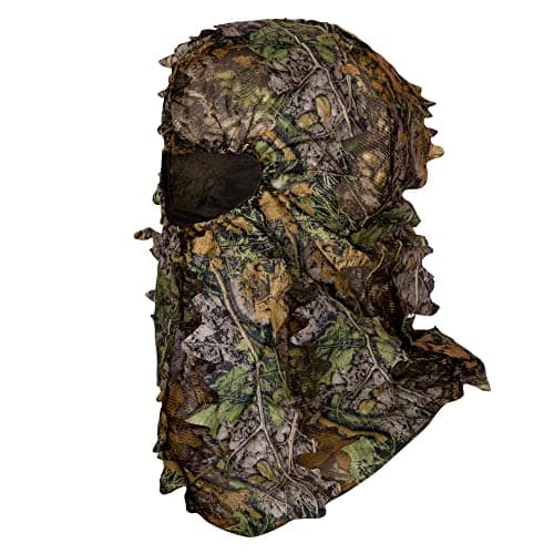 Ginsco Ghillie Suit Full Face Mask Gloves Set, 3D Leafy Camo Suit for Men, Outdoor Hunting Photography