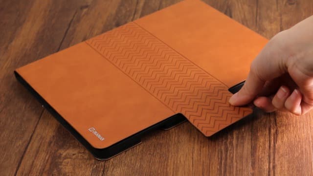 auaua Case for iPad Pro 12.9 6th/5th/4th/3rd Generation 2022/2021/2020/2018, Slim Durable Leather Stand Cover with Pencil Holder, Auto Sleep/Wake (Brown)