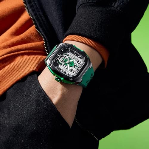 LILUOKE Mens Watches, Wrist Watches Luminous Design, Big Face Fashion Quartz Black Watch 30ATM, Casual Watch for Men Unique Gifts for Men