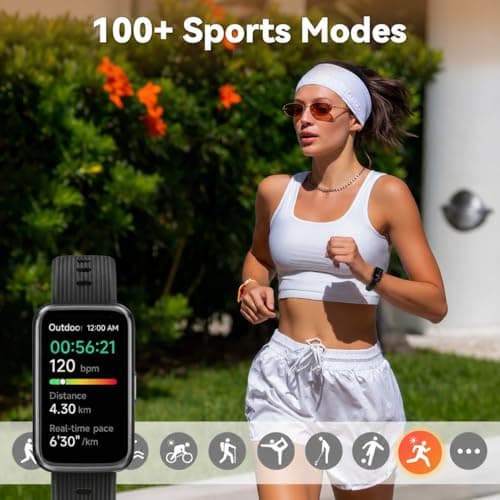 Pedometer Watch No App/Phone Required Slim Fitness Tracker, 30 Meters Waterproof 1.47'' Smart Watch, Heart Rate & Blood Oxygen Monitor Step Counter for Men Women