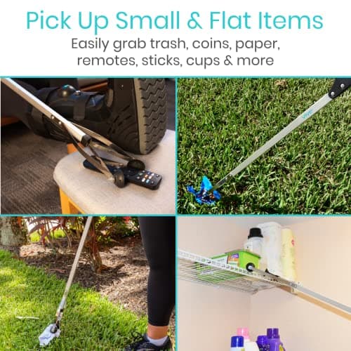 Heavy Duty for Seniors - Trash, Sticks, Litter Picker Upper - Extra Long Reach Handle & Handy Extension Arm Claw Vive Suction Cup Grabber Reacher 32" - Elderly Grab It Reaching Pickup Tool B00O47ILVA