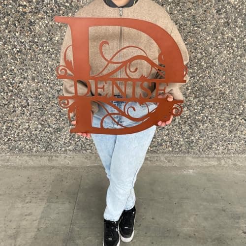 Personalized Metal Name Signs, Split Letter Monogram Wall Art Decor, Durable Steel Family Last Name Decor, Custom Signs Indoor or Outdoor, Personalized Wedding Gifts, Housewarming Gift