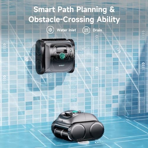 (2026 Upgrade) WYBOT C1 Cordless Robotic Pool Vacuum for Inground Pools, 150mins Above Ground Pool Cleaner 4-in-1 Wall & Waterline Cleaning Up to 1,615sq.ft, Smart App Navigation, Obsidian Green