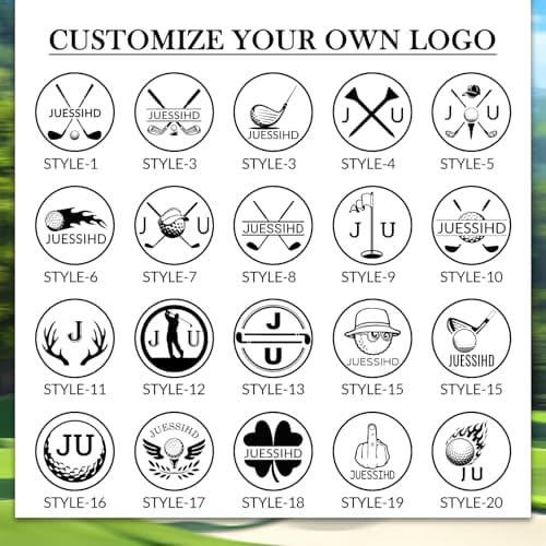 Golf Ball Stamp Personalized - Custom Monogram Logo & Name Marker with Durable Waterproof Ink, Reusable Stamper for Golfers, Men, Women Gifts, Unique Golf Accessories for Retirement, Birthday, Party