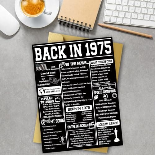 Asmallgf Large 50th Birthday Card Gift for Women Men, Best Fifty Years Old Bday Card for Mom Dad, Happy Turning 50 Birthday Gift Ideas for Godmother Godfather