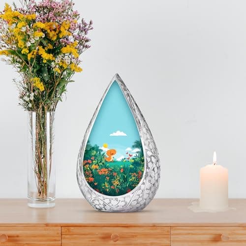 Dinosaur Burial Urn for Adult Ashes for Men & Women - Green or Blue Memorial Cremation Urns for Human Ashes Adult Grandmother - Small Decoration Urn for Human 3 Inch B0FG885R6D