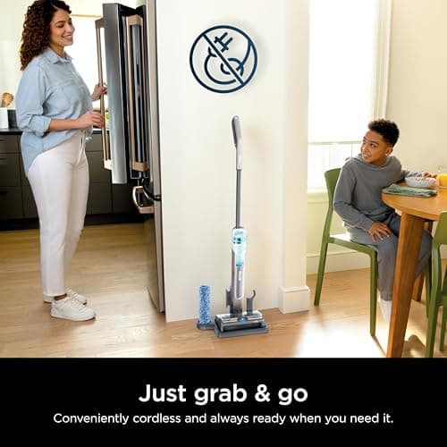 Shark HydroDuo with Dirt-Reveal Technology, Cordless, Everyday Hard Floor Cleaning System, Wet & Dry Debris Pickup, Mops & Scrubs All at Once, Hardwood, Tile, Laminate & Stone, Stone Metallic, WW201