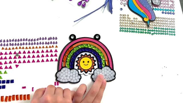 Birthday Gifts Kit for Girls Boys Ages 4 5 6 7 8 9 10 Years Old DIY Creative Kids' Mosaic Kits Diamond Art Crafts Toys ZIZZ Diamond Window Art Suncatcher Kits for Kid 5PCS Gem Painting Crafts B0FM3YQY2W