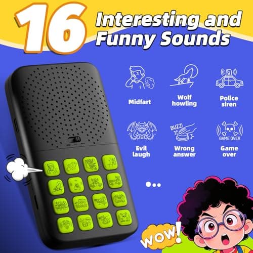 16 Sounds,Volume Adjustment,Prank Gifts Toys for Boys,Remote Fart Machine for 6 7 8 9 10 11 12 13 Year Old Boys Toys Gifts Fikami Rechargeable 2-in-1 Separable Magnetic Sound Effects Machine B0GQ411T31