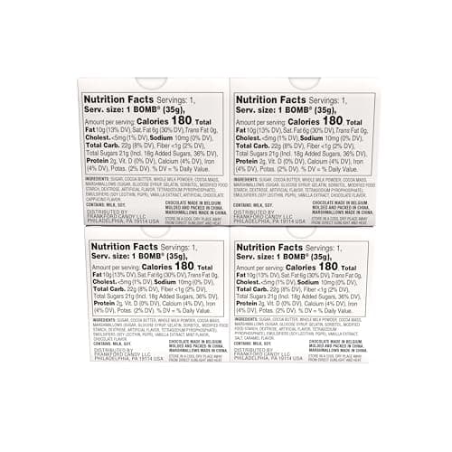 Dunkin' Hot Chocolate BOMB 4 Pack Assorted Flavors Bundle- Original, Mint, Dunkaccino, Caramel, Four Hot Cocoa Melting Balls, Stocking Stuffer Holiday Gift Set