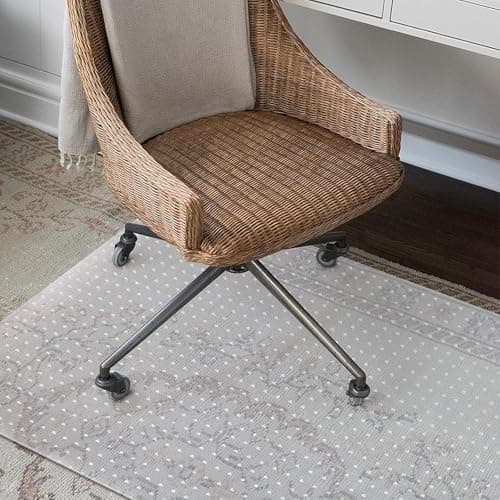 Azadx Chair Mat for Carpet 60"x 46" Large Office Chair Mat for Carpeted Floors, Carpet Protector Floor Mats on Low Pile Carpets Easy Glide Rolling Plastic Desk Computer Chairs Mats for Home