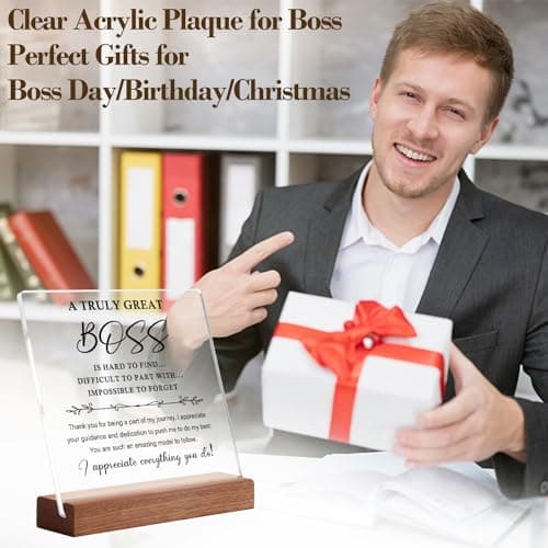 Best Birthday Thank You Retirement Farewell Gifts for Female Boss Leader, Boss Inspirational Gifts Appreciation Keepsake Funnli Boss Gifts for Women Men, Bosses Day Gifts for Boss Lady Plaque B0C6XJX64Z