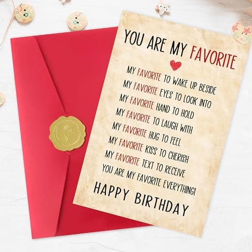 Happy Birthday Cards Gifts Decorations for Men Women Him Her Boyfriend Girlfriend Couple IDU Birthday Card Gifts for Husband Wife Men Women B0GKY4S1GL