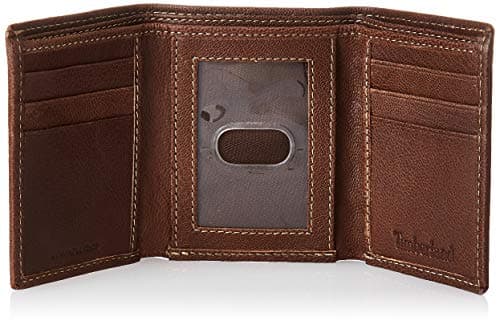 Timberland Men's Genuine Leather RFID Blocking Trifold Wallet