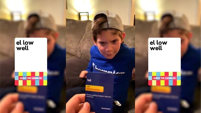 Guess The Gibberish Card Game for Families by Relatable, From The Creators of Incohereant, Fun Kids Games for Kids 12+, Game Night With Friends, Includes 400 Cards, Instructions, and 1 Sand Timer