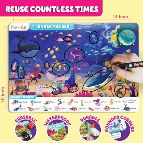Search and Find for Kids & Toddlers - Preschool Learning Activity Book, Art and Craft Supplies, Seek Find Games, Birthday Gifts for Girls & Boys, Educational Toys for Ages 3, 4, 5, 6 Year Old