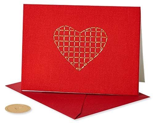 Papyrus Blank Valentines Day Card (Embroidered Heart)