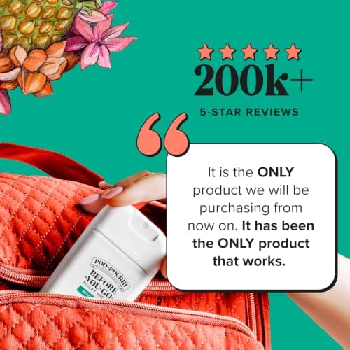 Travel Essentials On-The-Go Bathroom Odor Deodorizer with Essential Oils, Up to 50 Uses, TSA Approved, Coconut Orchid Scent Poo-Pourri Before-You-Go Pocket Toilet Spray, Beach Bum, 1 Fl Oz B0CRQQ8TYB