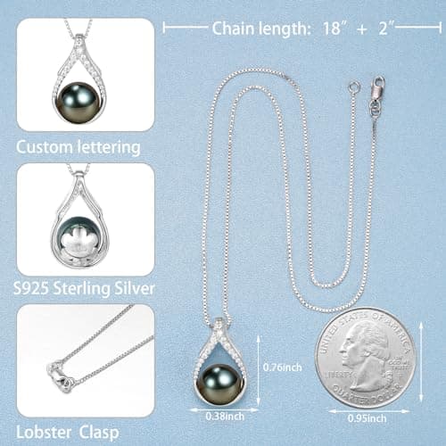 Gifts for women Mom her Girlfriend grandma Wife on Christmas Day Mothers Day Valentines Birthday Gifts Wedding Gift Jewelry Anniversary Tahitian Black Pearl Necklaces