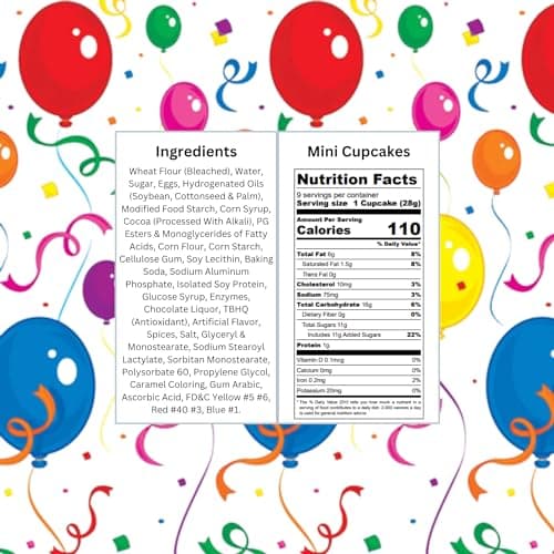 Birthday Gift Basket | Cupcakes Bakery Fresh [9 Count] | Mini Rainbow Sprinkle Cupcakes Individually Wrapped | Birthday Treats for Kids, Men, Women| Kosher, Nut Free | Stern’s Bakery B0D154PXW7