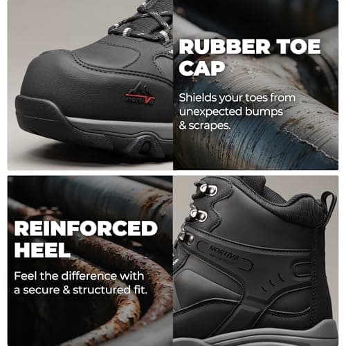 NORTIV 8 Waterproof Steel Toe Boots for Men Slip Resistant Safety Industrial Boots Paladin-Steel