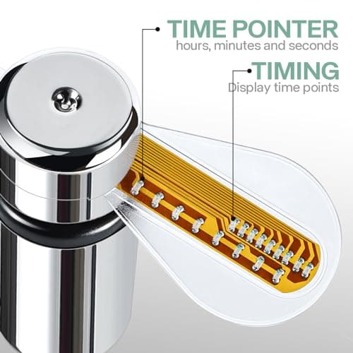 ONXE LED USB Clock Fan with Real Time Display Function,Stocking Stuffers for Men Christmas Gadgets,Father's Day Gifts,1 Year Warranty