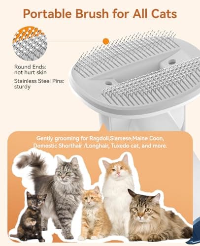 oneisall Cat Vacuum Groomer Quiet, Pet Vacuum Grooming Kit with Clipper Paw Trimmer & Brush, 1.5L Large Dust Cup Pet Vacuum for Shedding, Trimming & Home Cleaning