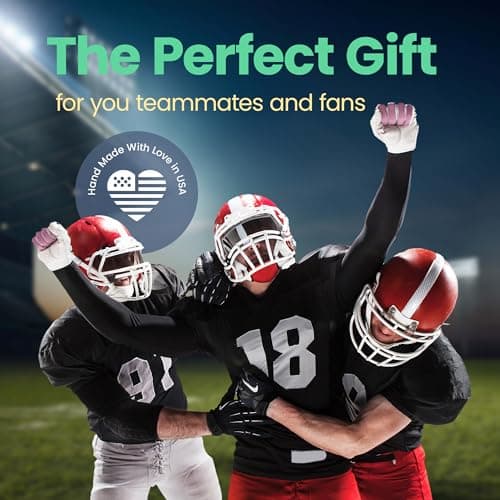 Sportybella Football Bracelet - Adjustable Paracord Charm Bracelet. Unisex Football Gifts