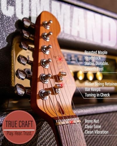 AKLOT Beginner Electric Guitar Kit: 10W Amp, Coil-Split HSS Pickups, Lesson Book, Roasted Maple Neck, Gig Bag, Tuner, Strap, Picks, Stryde Violet Venom