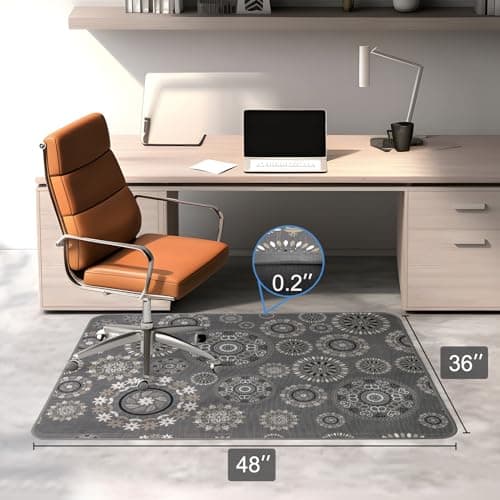 AiBOB Chair Mat for Carpeted Floors, Premium Quality Hard Material, Office Floor Mats for Computer Desk on Carpet, Easy Gride for Chairs, 36x48 Multi