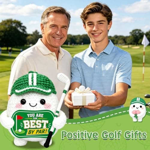 Unique Golfing Gifts for Male Boss Dad Teen Boys Gag Golf Accessories Birthday Christmas Positive Crochet Golf Decor Funny Golf Gifts for Men Women Him Bosses Day Golf Ball Gifts for Golfers B0H4Z7QN2X