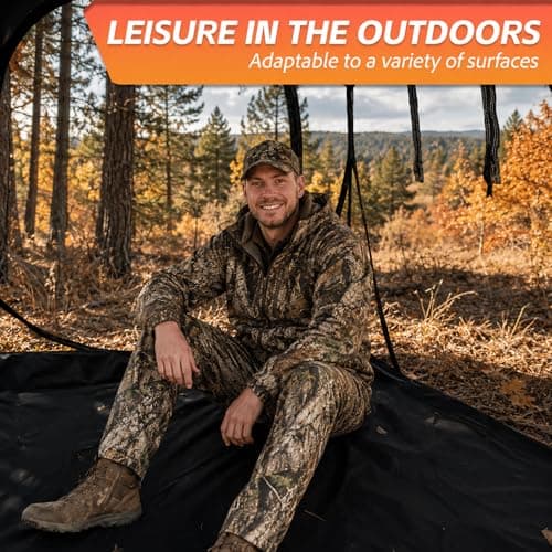 FUNHORUN Hunting Blind 360 Degree See Through with Floor Mat, 2/3 Person Ground Blind, Quick Set Pop Up Tent, Spring Steel Camouflage Tent for Deer and Turkey