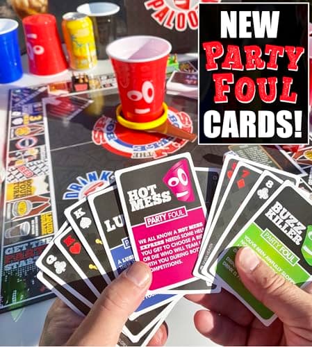 DRINK-A-PALOOZA: The Monopoly of Drinking Game | The Party Board Game that Combines Beer Pong, Flip Cup, Kings Cup, Drinking Card Games & More Fun Challenges