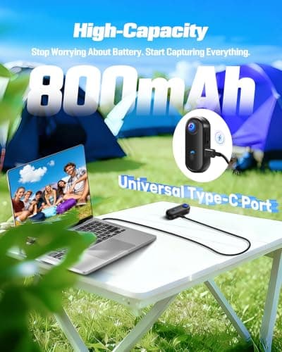 Upgraded 4K Action Camera, Mini Body Camera with Audio and Video Recording, Magnetic Hands Free POV Camera with 360°Rotatable Clip, Waterproof Case Chest Camerafor Pet Walking, Bike, Travel, Vlog