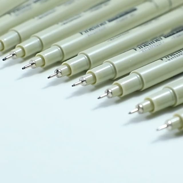 Micro Fineliner Black Drawing Pens,12 Waterproof Watercolor Painting Art Supplies Adults Anime Gifts Artist Fine Line Marker Archival Ink Micron Set Sketch Outline Manga Sketching Zentangle Teen Stuff