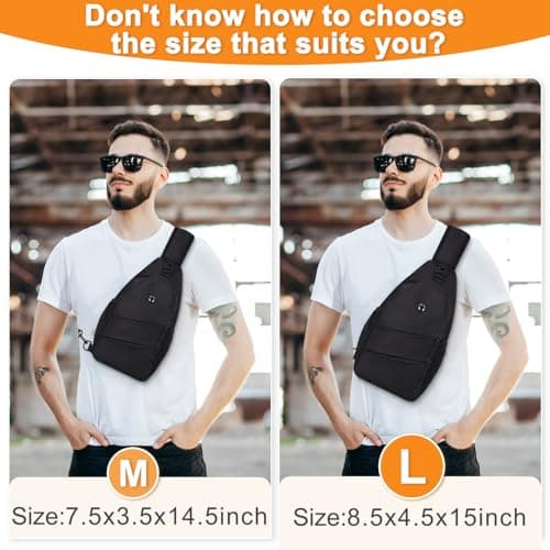 Pritent Crossbody Bags for Women Men Trendy Sling Bag Backpack Casual Chest Bag with Convertible Shoulder Strap
