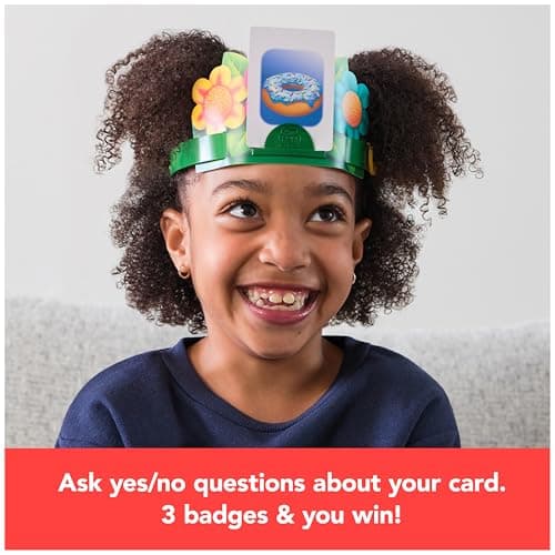 Spin Master Games, Hedbanz 2023 Edition with New Cards, Picture Guessing Board Game, for Family & Kids, 2-6 Players, for Ages 6 & Up
