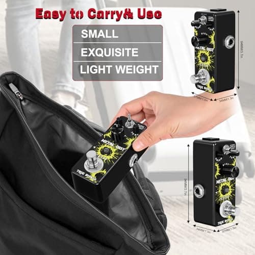 AFOT Vintage Distortion Pedal, Metal Distortion Pedal 3 Working Modes, Warm Smooth Wide Range of Vintage Distortion Sound, Mini Effect Pedal True Bypass