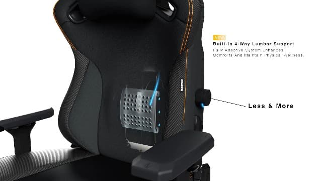 Anda Seat Kaiser 3 Large Gaming Chair for Adults - Ergonomic Black Fabric Gaming Seat with Lumbar Support, Comfortable Office Chairs with Neck Support - Heavy Duty Wide Computer Seat