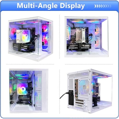 suevery High End Desktop Computer | Ryzen 7 5700X + RTX 5060 8G | 32GB DDR4 + 1TB SSD | WIFI6| Streaming Office VR Home Video 5K Editing Gaming PC