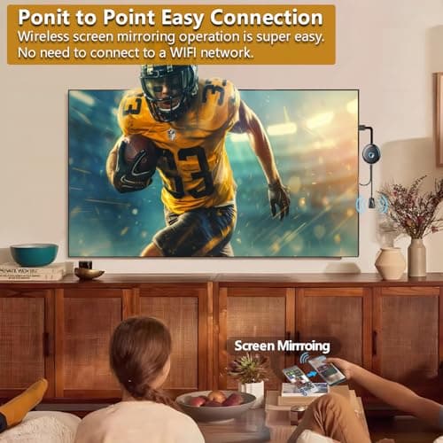 Wireless Display Adapter Designed for Multimedia Live Streaming Broadcast with Landscape/Portrait Screen Display Perfect for TikTok,YouTube,Amazon Live