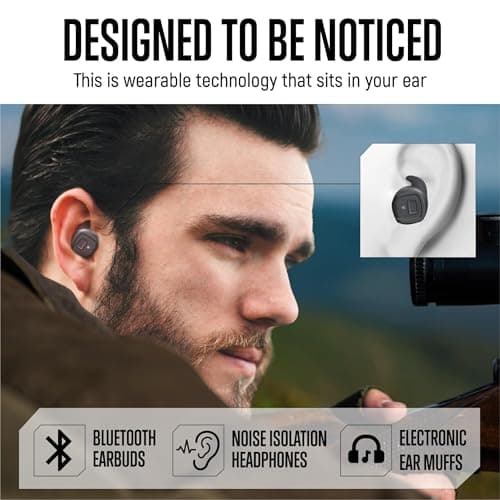 GLORYFIRE Shooting Ear Protection Earplugs, Bluetooth Hearing Protection Earbuds for Noise Reduction